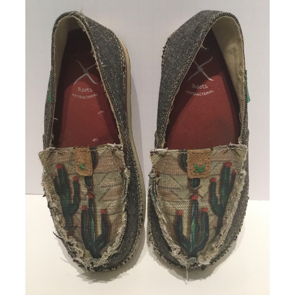 Twisted X Casual Shoes Boys Loafer ECO TWX Cactus Tan YCL0001 - Size 11M.